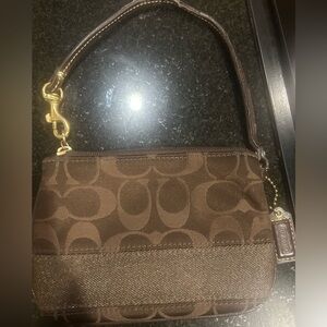 Coach Signature C Wristlet | Dark Brown | Classic Monogram